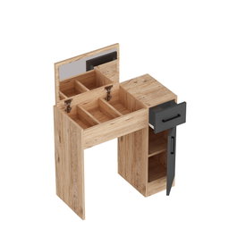 Hanah Home Mesa de maquillaje Pino Atlántico y Antracita